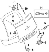 Foto de Soporte Elevacin Puerta Trasera Original para Chrysler PT Cruiser 2005 Marca CHRYSLER Nmero de Parte 5067236AA