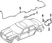 Foto de Mdulo de Antena de Radio Original para Chrysler 300 2006 Dodge Charger 2006 Dodge Magnum 2006 Marca CHRYSLER Nmero de Parte 5064024AB