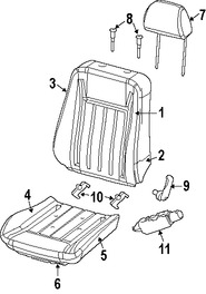 Foto de Guia de Reposacabezas Original para Chrysler Dodge Jeep Marca CHRYSLER Nmero de Parte 1DS91BD5AA