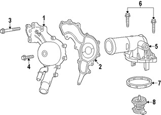 Foto de Kit de Termostato de Refrigerante del Motor  Original para Chrysler 300   Dodge Charger Dodge Challenger Marca CHRYSLER Nmero de Parte 5184977AE