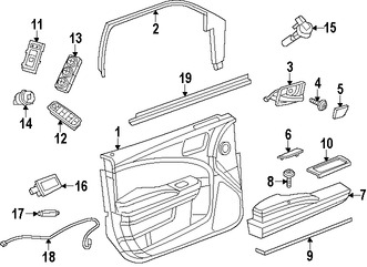 Foto de Switch de Memoria de Asiento Original para Chrysler 300 2015 2016 2017 Marca CHRYSLER Nmero de Parte 68233681AA