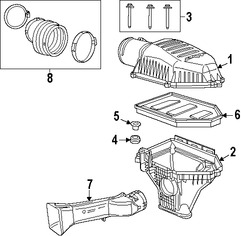 Foto de Caja del Filtro de Aire Original para Dodge Charger Dodge Challenger Marca CHRYSLER Nmero de Parte 68175164AC