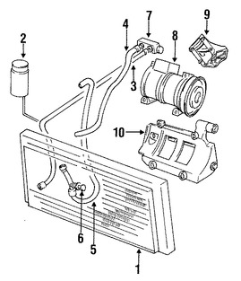 Foto de Condensador de Aire Acondicionado Original para Chrysler Concorde Chrysler LHS Chrysler New Yorker Dodge Intrepid Eagle Vision Marca CHRYSLER Nmero de Parte 4758586