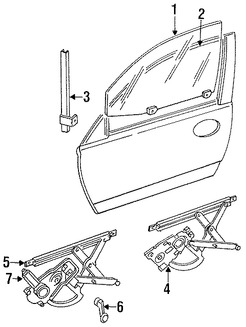 Foto de Regulador de Vidrio Automatico Original para Eagle Vision Chrysler Concorde Chrysler LHS Chrysler New Yorker Dodge Intrepid Marca CHRYSLER Nmero de Parte 4769023