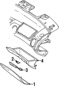 Foto de Guantera Original para Chrysler 300M Chrysler Concorde Chrysler LHS Dodge Intrepid Marca CHRYSLER Nmero de Parte 4698648AB