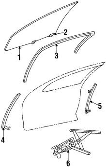 Foto de Cristal de Puerta Original para Dodge Intrepid Chrysler Concorde Chrysler 300M Chrysler LHS Marca CHRYSLER Nmero de Parte 4780231AI