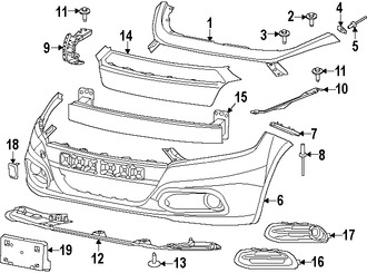 Foto de Molde de rejilla Original para Dodge Dart 2013 2014 2015 2016 Marca CHRYSLER Nmero de Parte 1UT51TZZAA