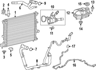 Foto de Manguera de Rebose Refrigerante de Motor Original para Dodge Dart 2013 2014 2015 2016 Marca CHRYSLER Nmero de Parte 55111494AD