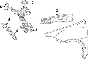 Foto de Refuerzo del protector del Guardafangos Original para Dodge Dart Jeep Cherokee Marca CHRYSLER Nmero de Parte 68082350AA