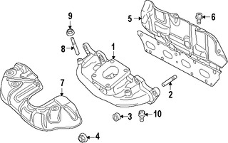 Foto de Empacadura de Mltiple de Escape Original para Fiat 500 Fiat 500L Fiat  Jeep    Dodge Dart Marca CHRYSLER Nmero de Parte 52022302AD