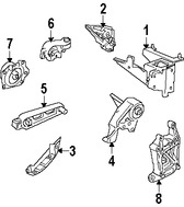 Foto de Montura De Transmisin Manual Original para Chrysler PT Cruiser Dodge Neon Marca CHRYSLER Nmero de Parte 4668968AD