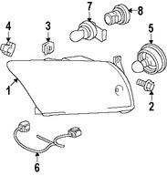 Foto de Arnes de Cableado de Faro Original para Dodge Caliber 2007 2008 2009 2010 2011 2012 Marca CHRYSLER Nmero de Parte 5191190AA