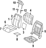 Foto de Almohadilla Calentadora de Asiento Original para Jeep Patriot Jeep Compass Dodge Caliber Marca CHRYSLER Nmero de Parte 5183316AA