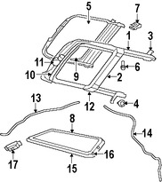 Foto de Sello del Techo Corredizo Original para Jeep Dodge Chrysler Marca CHRYSLER Nmero de Parte 5183172AC