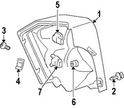 Foto de Zcalo de Luz Trasera Original para Dodge Caliber Jeep Compass Marca CHRYSLER Nmero de Parte 5191193AA