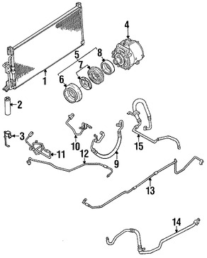 Foto de Manguera Descarga Refrigerante Aire Acondicionado Original para Dodge Stealth 1991 1992 1993 Mitsubishi 3000GT 1991 1992 1993 Marca CHRYSLER Nmero de Parte MB609539