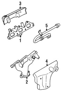 Foto de Mltiple de Escape Original para Dodge Stealth Mitsubishi 3000GT Mitsubishi Diamante Marca CHRYSLER Nmero de Parte MD163439