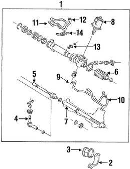 Foto de Pion Cremallera, unidad completa Original para Dodge Stealth 1991 1992 1993 Mitsubishi 3000GT 1991 1992 1993 Marca CHRYSLER Nmero de Parte MB631745