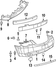 Foto de Riel de soporte de cubierta de parachoques Original para Dodge Avenger 2008 2009 2010 Marca CHRYSLER Nmero de Parte 68381142AA