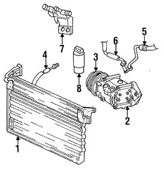 Foto de Manguera Descarga Refrigerante Aire Acondicionado Original para Chrysler Cirrus 1995 1996 Chrysler Sebring 1996 Dodge Stratus 1995 1996 Marca CHRYSLER Parte #4596145