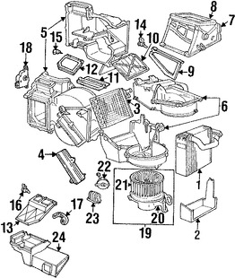 Foto de Motor del ventilador HVAC Original para Chrysler Cirrus Chrysler Sebring Dodge Stratus Plymouth Breeze Marca CHRYSLER Nmero de Parte 4797372