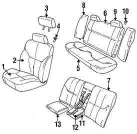 Foto de Cojin de Asiento Original para Chrysler Cirrus Dodge Stratus Plymouth Breeze Marca CHRYSLER Nmero de Parte JJ72RC3