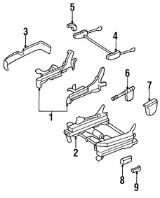 Foto de Manilla de Ajuste de Reclinacion Asiento Trasero Original para Dodge Chrysler Jeep Plymouth Marca CHRYSLER Nmero de Parte 4607045