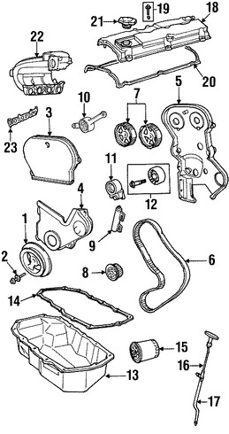 Foto de Cubierta de Correa del Tiempo Original para Dodge Stratus Plymouth Breeze Chrysler Cirrus Chrysler Sebring Marca CHRYSLER Nmero de Parte 4663459