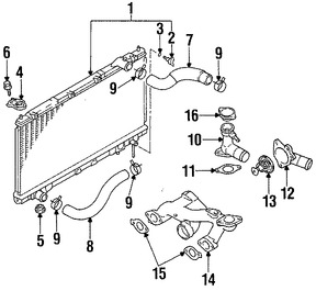 Foto de Empacadura Salida de Refrigerante Original para Chrysler Dodge Mitsubishi Marca CHRYSLER Nmero de Parte MD165017