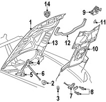 Foto de Bisagra del capo Original para Dodge Viper Marca CHRYSLER Nmero de Parte 4865638AD