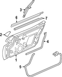 Foto de Protector contra Intemperie Cristal de Puerta Original para Dodge Viper Marca CHRYSLER Nmero de Parte 4865579AE