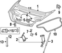 Foto de Bisagra de puerta del maletero Original para Dodge Viper Marca CHRYSLER Nmero de Parte 4865618AB