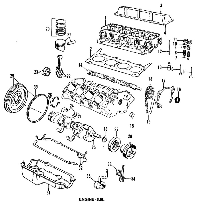 Foto de Empacadura de la culata Original para Jeep Grand Wagoneer Jeep J10 Jeep J20 Marca CHRYSLER Nmero de Parte J3227352