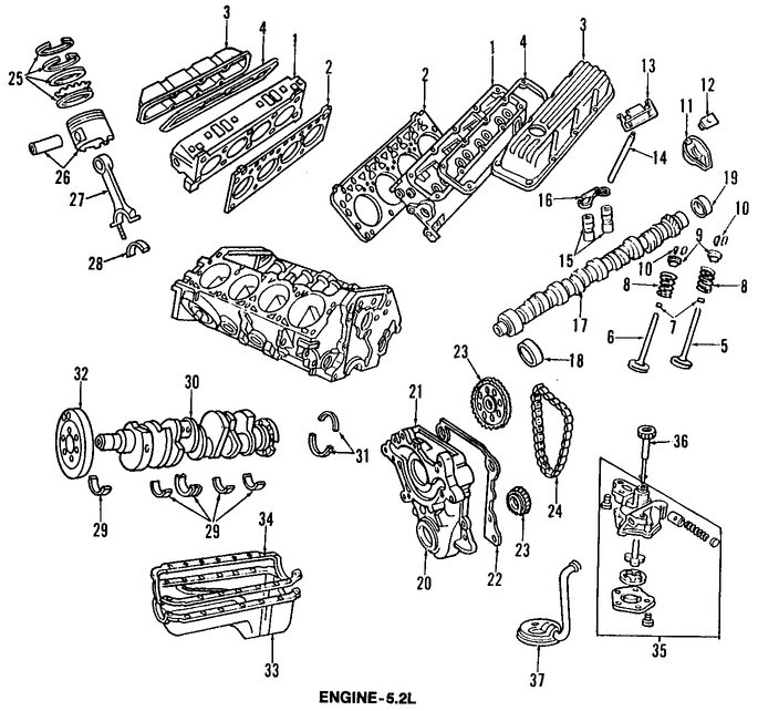 Foto de Tapn de Arbol de Levas Original para Jeep Grand Cherokee 1993 1996 1997 1998 1994 1995 Marca CHRYSLER Nmero de Parte 2863071