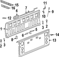 Foto de Puerta Posterior Original para Dodge Ram 1500 Dodge Ram 2500 Dodge Ram 3500 Marca CHRYSLER Nmero de Parte 55275969AB