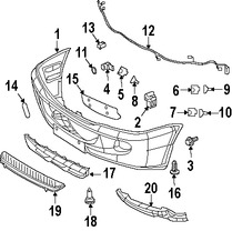 Foto de Soporte de cubierta de parachoques Original para Dodge Sprinter 2500 2007 2008 2009 Dodge Sprinter 3500 2007 2008 2009 Marca CHRYSLER Nmero de Parte 68010550AA