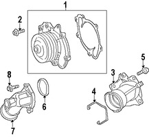 Foto de Kit de Termostato de Refrigerante del Motor  Original para Dodge Sprinter 2500 2007 2008 2009 Dodge Sprinter 3500 2007 2008 2009 Marca CHRYSLER Nmero de Parte 68014045AB