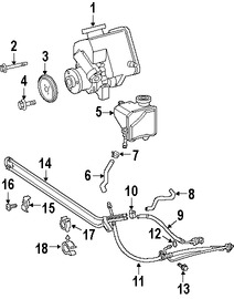 Foto de Deposito Liquido Hidraulico Direccion Asistida Original para Dodge Sprinter 2500 2007 2008 2009 Dodge Sprinter 3500 2007 2008 2009 Marca CHRYSLER Nmero de Parte 68012238AA