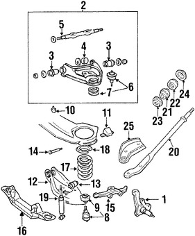 Foto de Buje de Barra de Retencin de Suspensin Original para Dodge B1500 1995 1996 1997 Dodge B2500 1995 1996 1997 Marca CHRYSLER Nmero de Parte 52038365