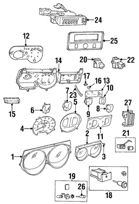 Foto de Lente de Panel de Instrumentos Original para Dodge B150 Dodge B1500 Dodge B250 Dodge B2500 Dodge B350 Dodge B3500 Marca CHRYSLER Nmero de Parte 4075242