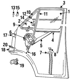 Foto de Manilla de Ventana Original para Dodge Jeep Plymouth Chrysler Marca CHRYSLER Nmero de Parte 4415820