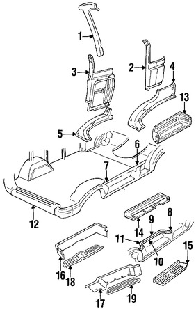 Foto de Travesa Original para Dodge B1500 1995 Dodge B2500 1995 Dodge B3500 1995 Marca CHRYSLER Nmero de Parte 5DV28RB7