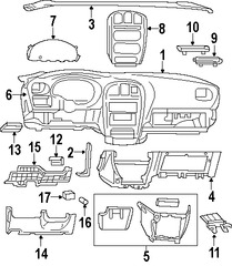 Foto de Carcasa del tomacorriente para accesorios 12 volti Original para Dodge Caravan Dodge Grand Caravan Chrysler Town & Country Chrysler  Chrysler Pacifica Marca CHRYSLER Parte #4685766AA