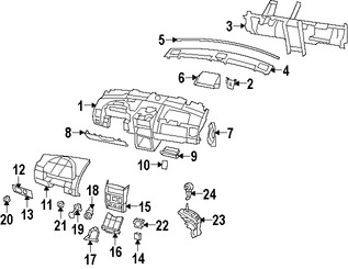 Foto de Carcasa del tomacorriente para accesorios 12 volti Original para Jeep Dodge Chrysler Marca CHRYSLER Nmero de Parte 4685668AC