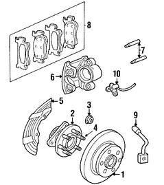 Foto de Cubierta de Polvo de Frenos Original para Dodge Dakota Mitsubishi Raider Marca CHRYSLER Nmero de Parte 52855010AD