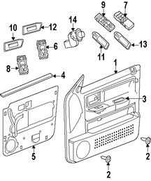 Foto de Bisel de Switch de Vidrio Electrico Original para Dodge Dakota 2005 2006 2007 Marca CHRYSLER Nmero de Parte XJ99XDBAC