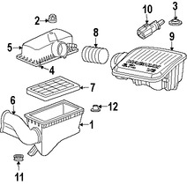 Foto de Caja del Filtro de Aire Original para Mitsubishi Raider Dodge Dakota Marca CHRYSLER Nmero de Parte 53032878AA