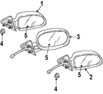 Foto de Cristal de espejo de la puerta Original para Dodge Dakota Chrysler Marca CHRYSLER Nmero de Parte 5175542AA