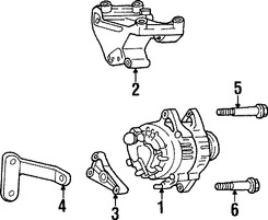 Foto de Tornillo del Alternador Original para Jeep Wrangler Jeep Cherokee Dodge Dakota Marca CHRYSLER Nmero de Parte 6502136