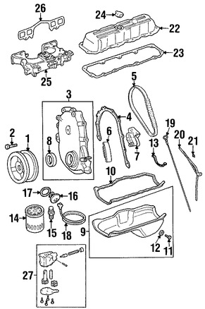 Foto de Empacadura del Mltiple de Admisin Original para Dodge Dakota Jeep Wrangler Jeep Cherokee Jeep Comanche American Motors Eagle Eagle Premier Marca CHRYSLER Parte #53020112